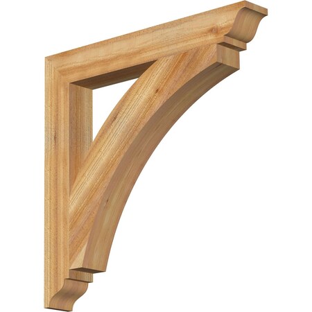 Ekena Millwork Thorton Traditional Rough Sawn Bracket, Western Red Cedar, 4"W x 30"D x 30"H BKT04X30X30THR01RWR